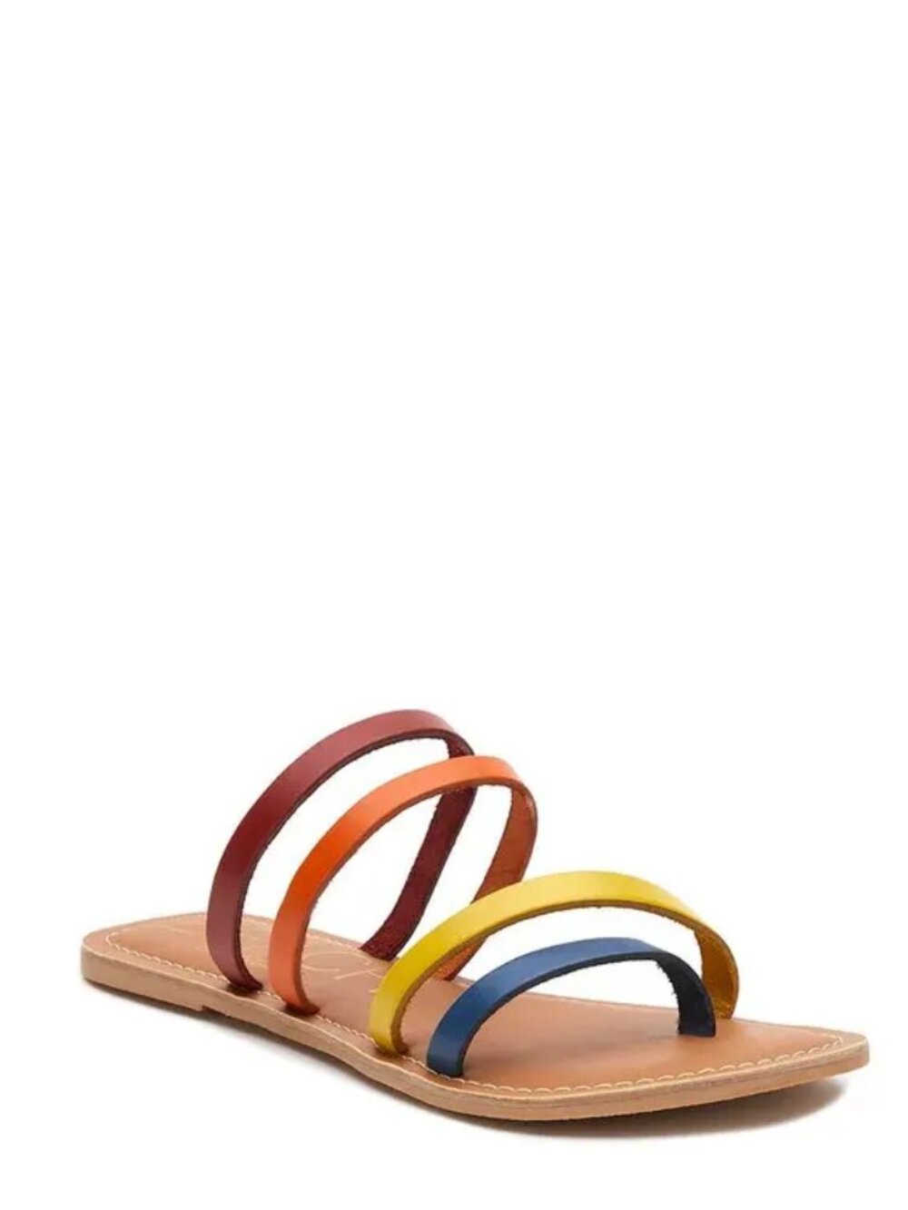 Beach by Matisse Summertime Leather Sandals Multicolor Rainbow Size 7M
